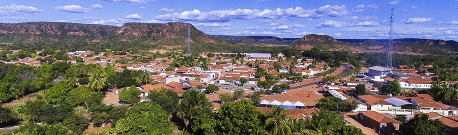 Vista aérea do município de São Gonçalo de Gurgueia